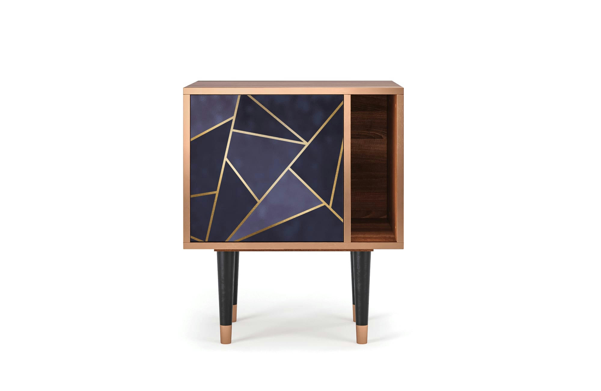 THE AMETHYST - Table de chevet bleu 1 porte L 58 cm