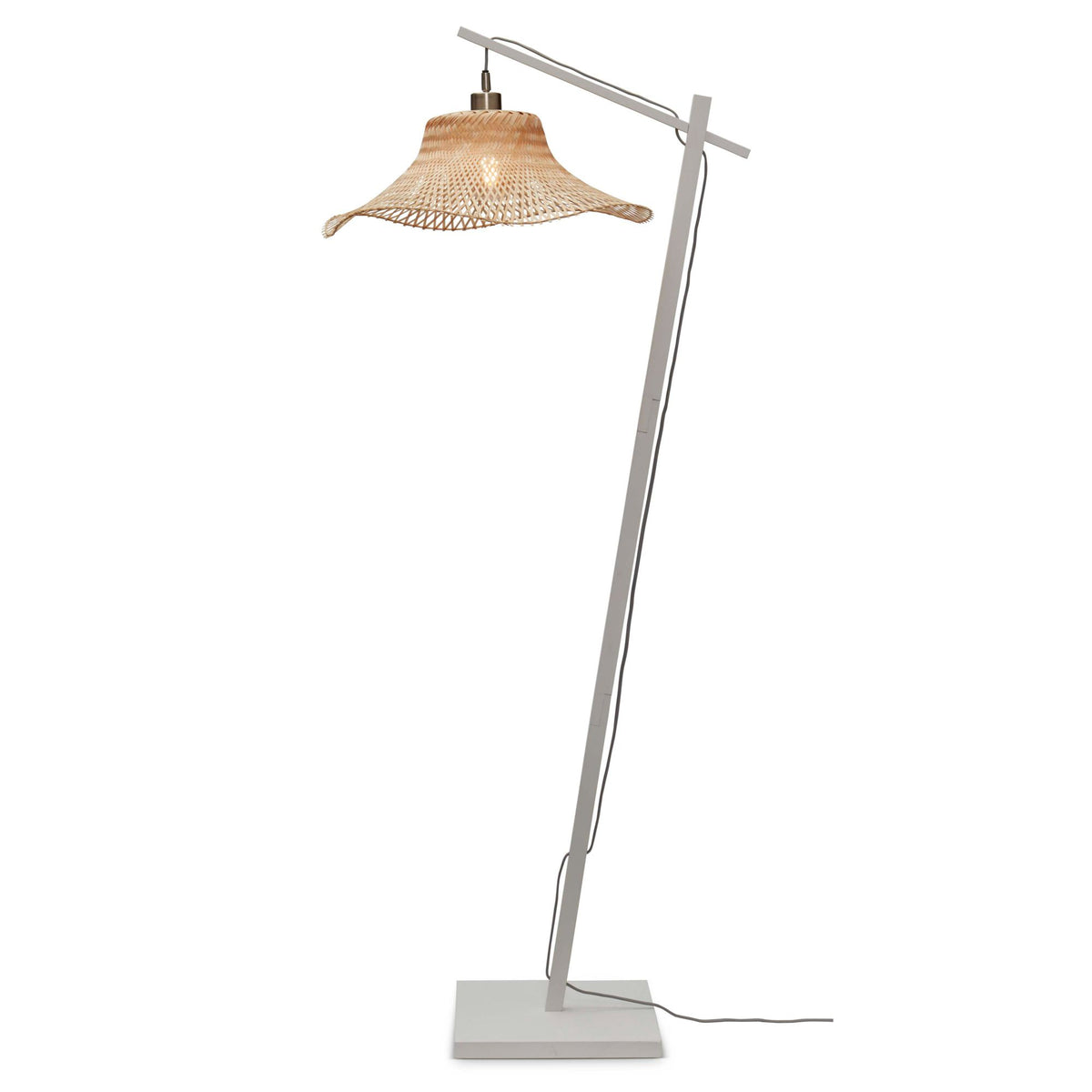 GOOD&MOJO vloerlamp Ibiza - bruin - Ø50cm