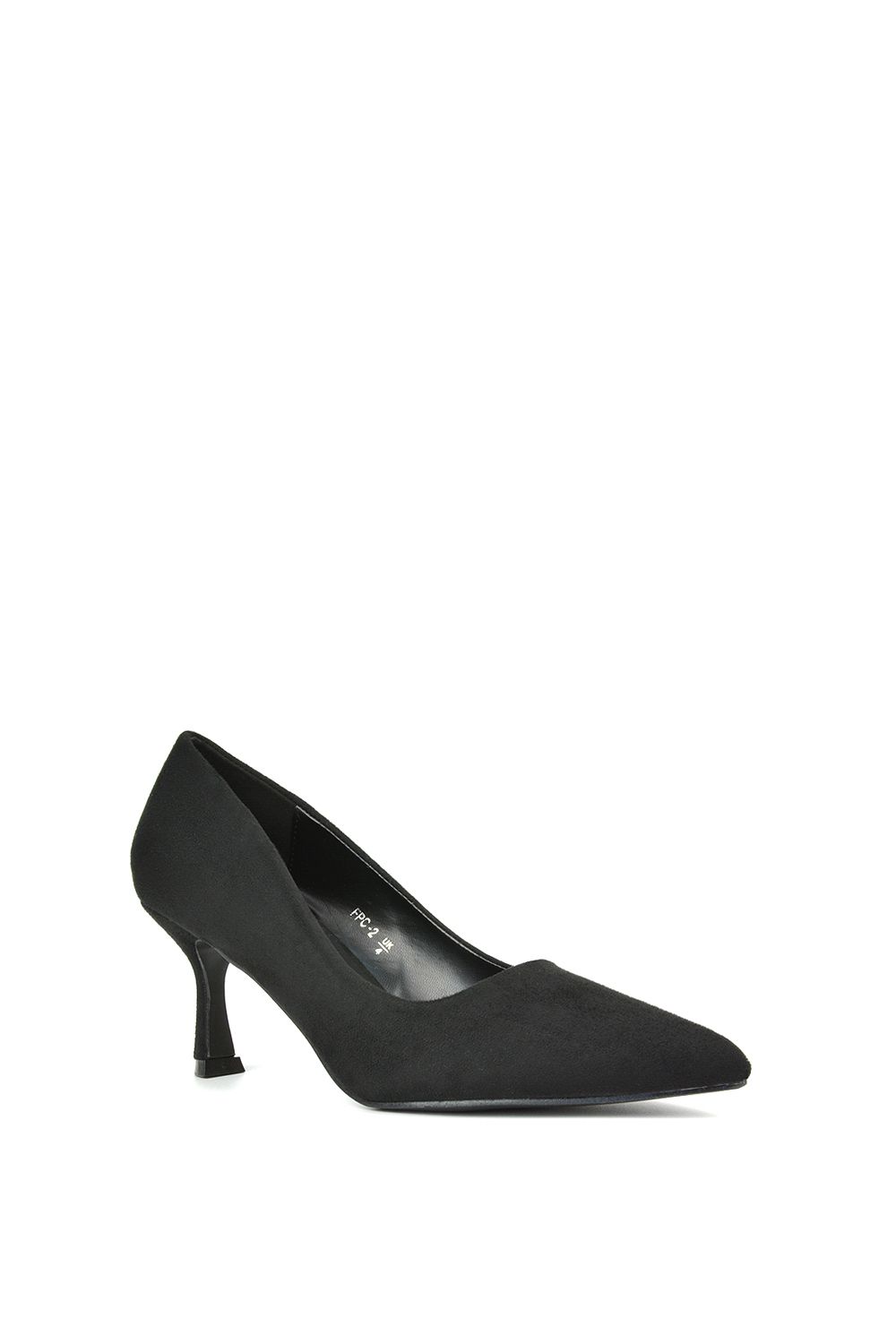 XY London Lisa' Mid Stiletto Court Shoe Heels With A Pointed Toe