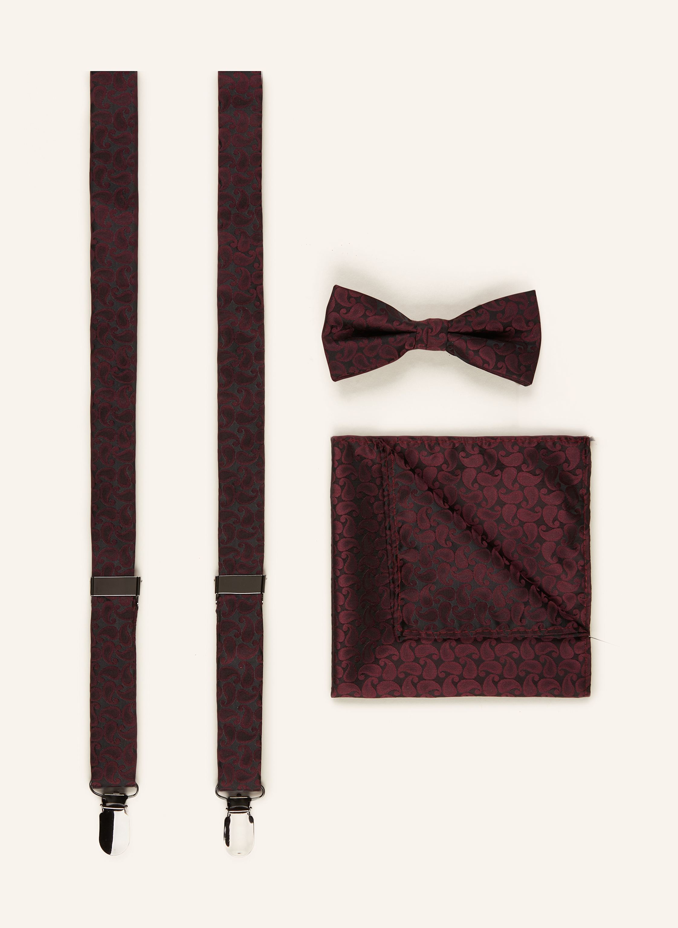 PAUL Set: Hosenträger, Schleife und Einstecktuch