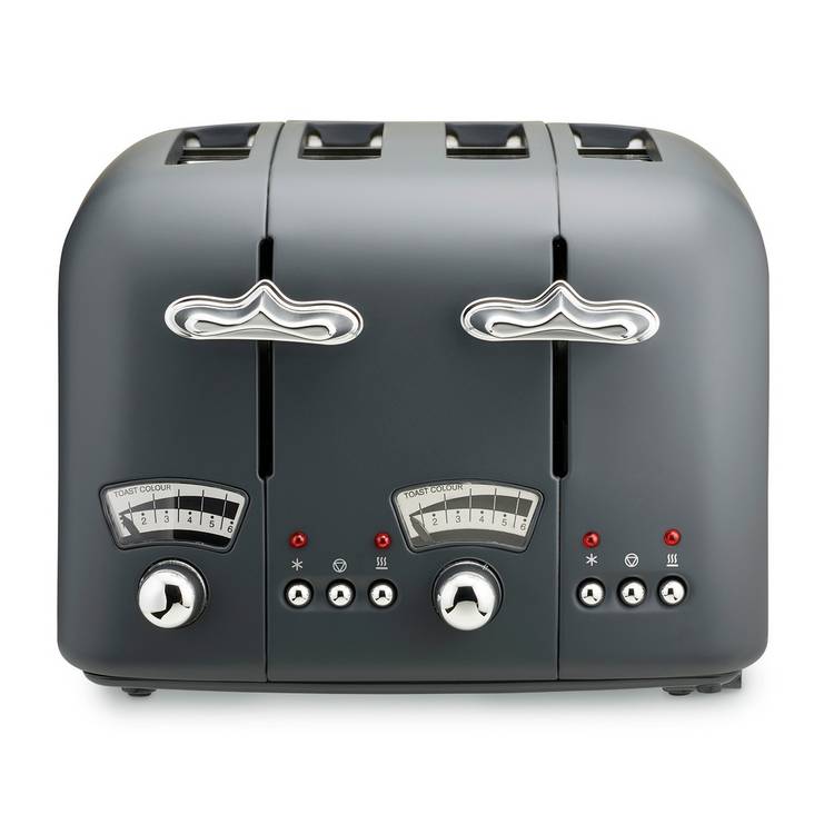 De'Longhi CT04.GY Argento Silva Toaster- Grey