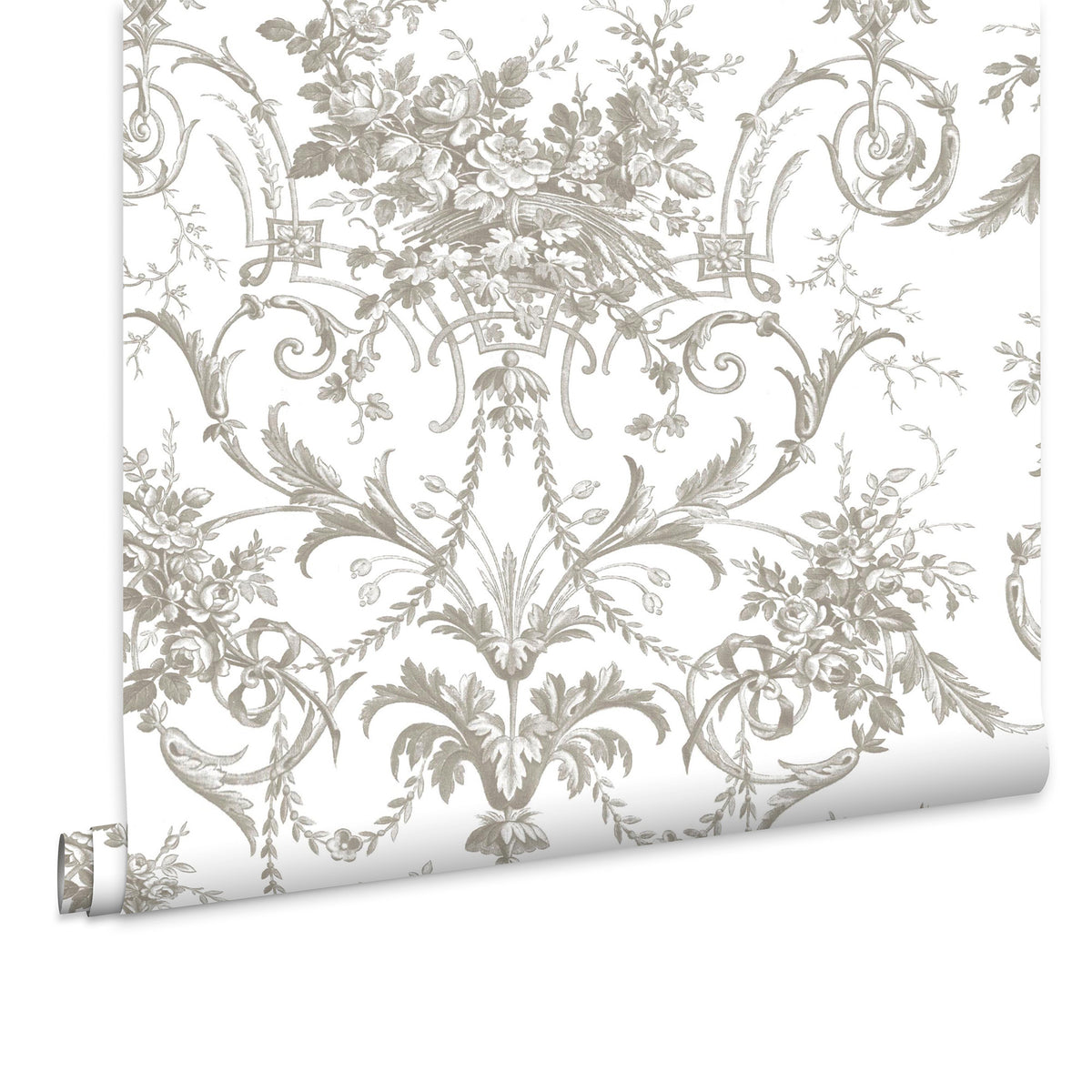 Laura Ashley Vliesbehang - Tuileries Dark Dove Grey 10mx52cm