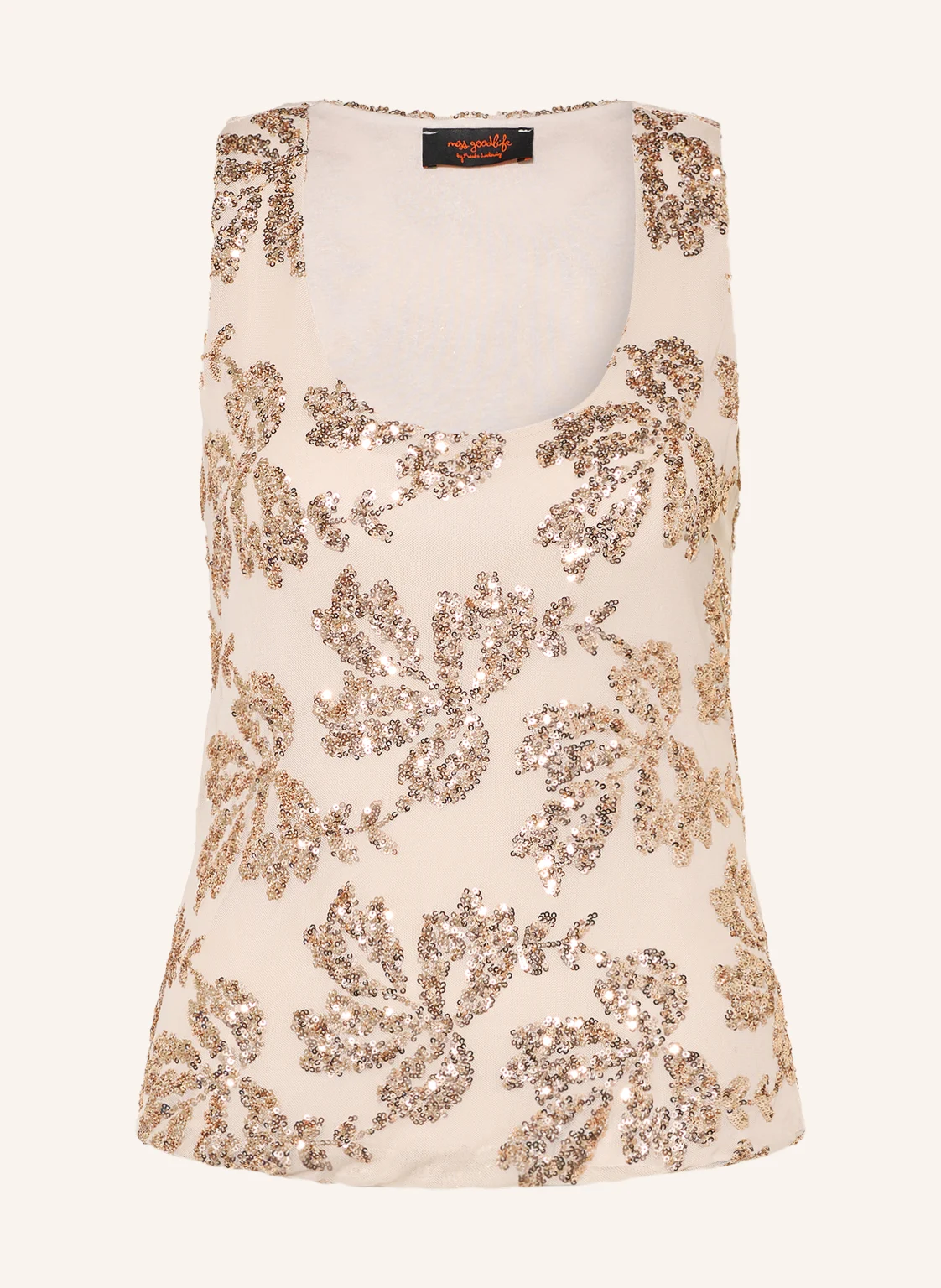 miss goodlife Mesh-Top mit Pailletten