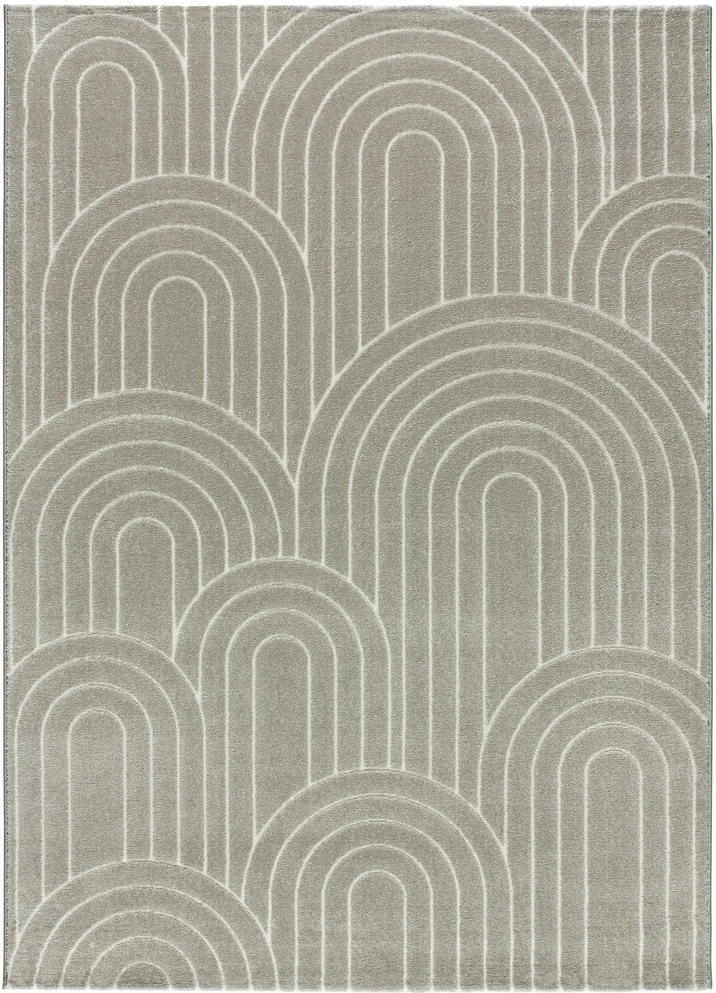TIBET - Tapis géométrique gris, 160X230 cm