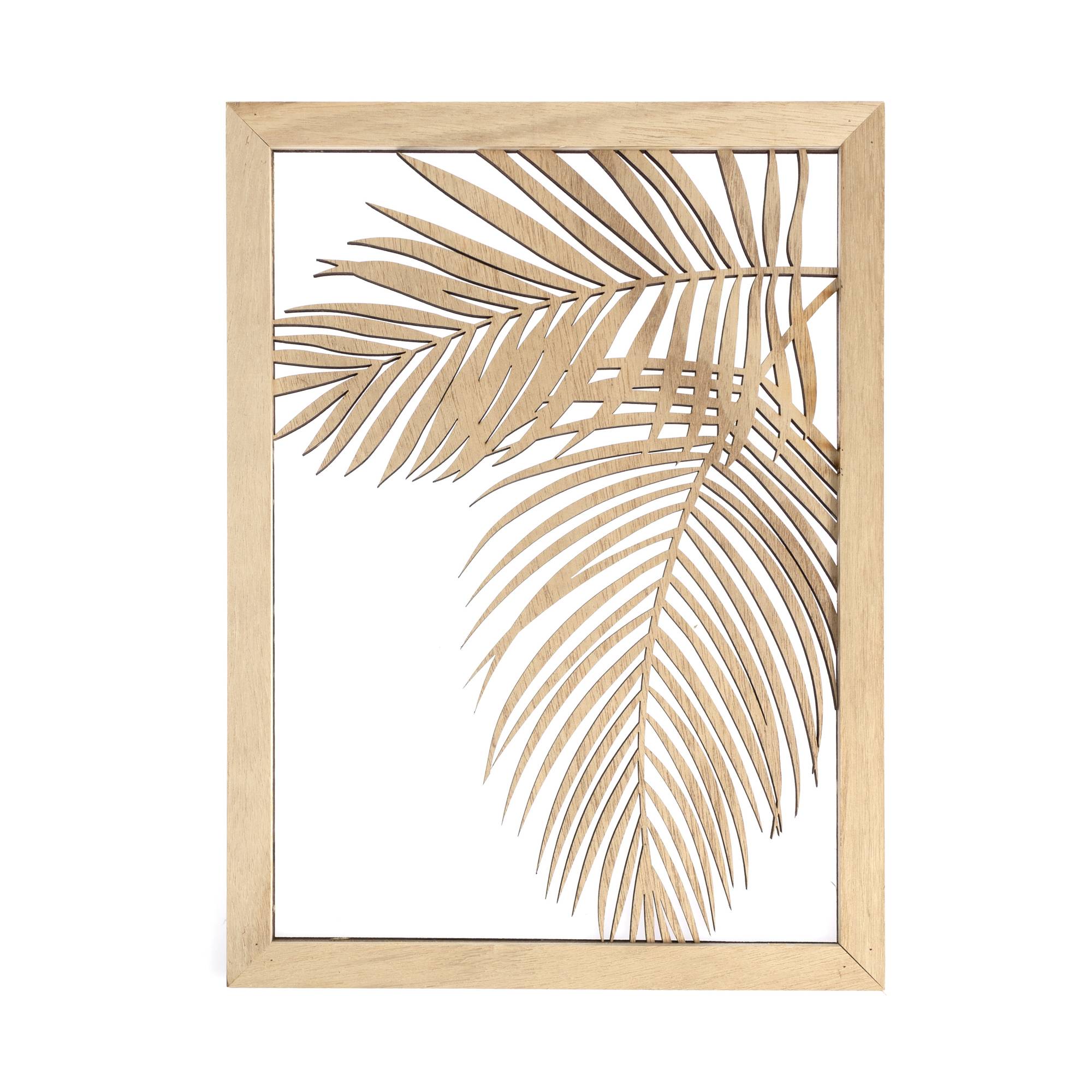 Palm Wooden Cut-Out Wall Decoration 30cm x 40cm