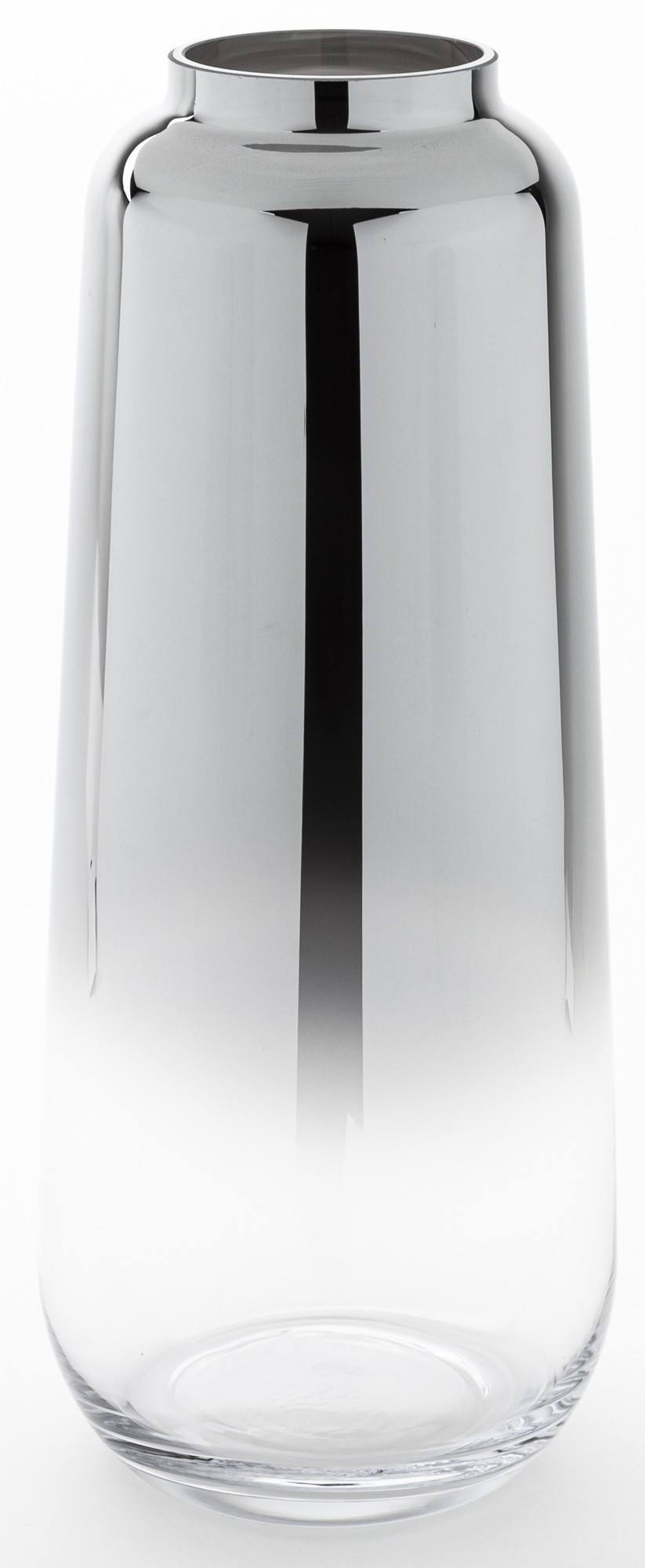 Wazon szklany srebrny50x20,5 cm ARGENTO
