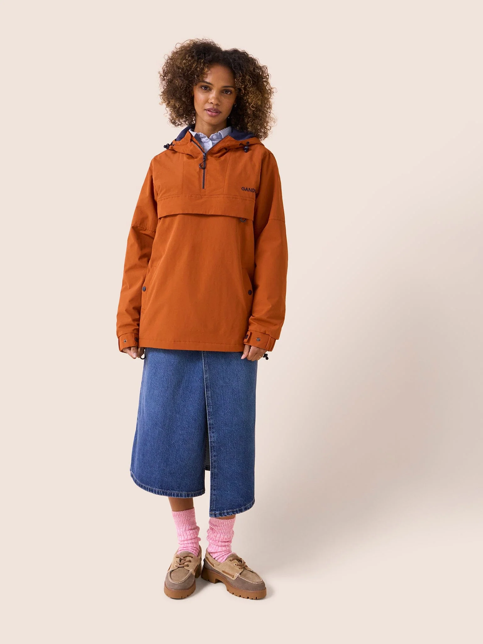 Alberta Water Resistant Overhead Jacket in Orange