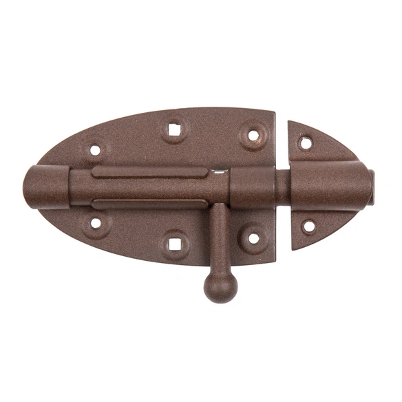 Bolzenriegel, aus Stahl, 72 mm Breite, braun
