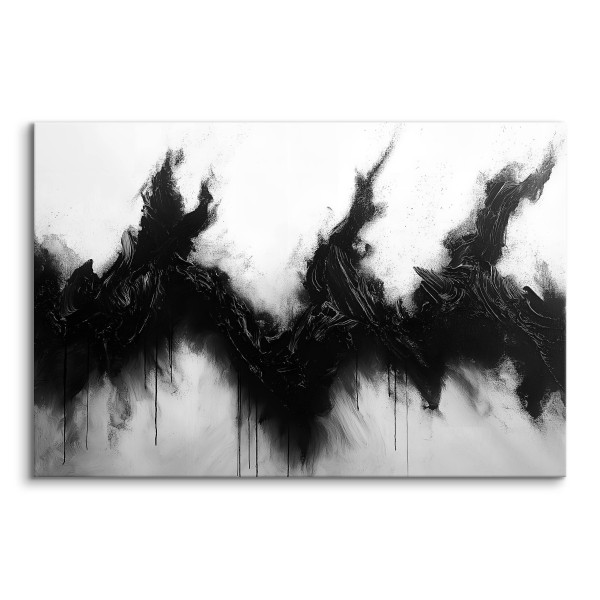 Obraz Abstrakcyjny Czarny Dym 30x20cm
