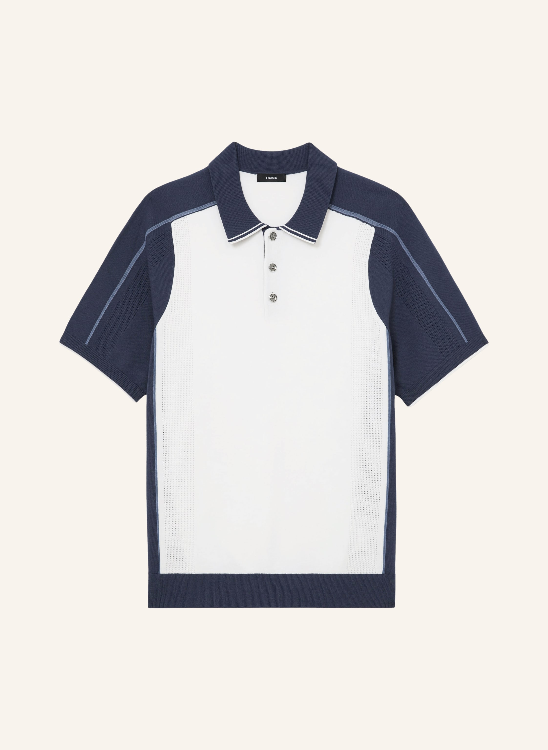 REISS Strick-Poloshirt CLAREMONT
