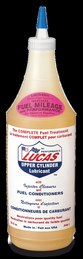 Lucas Oil Fuel Treatment with Upper Cylinder Lubricant & Injector Cleaner, 946-mL