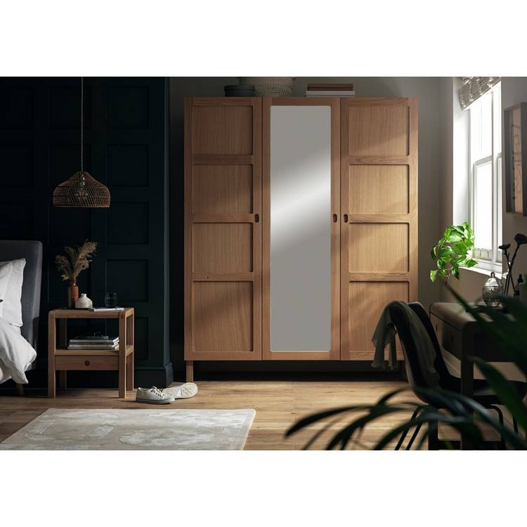 Habitat Radius 3 Door Wardrobe - Oak