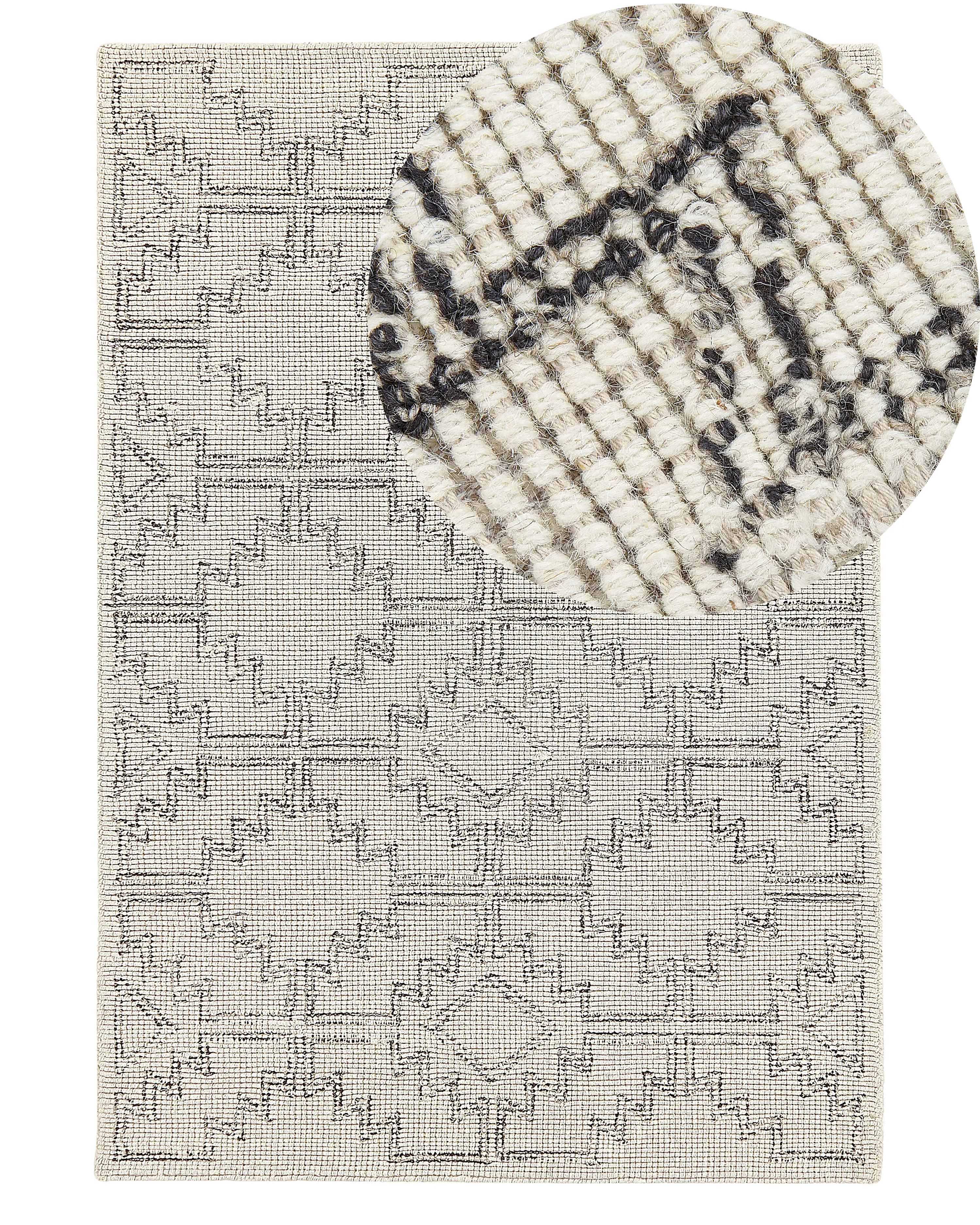 Rug URLA Beige 140 x 200 cm Wool