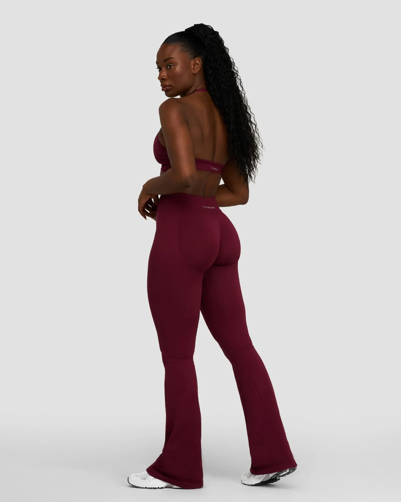 Elevate™ Sculpting Seamless Adjustable Halter Bra | Merlot