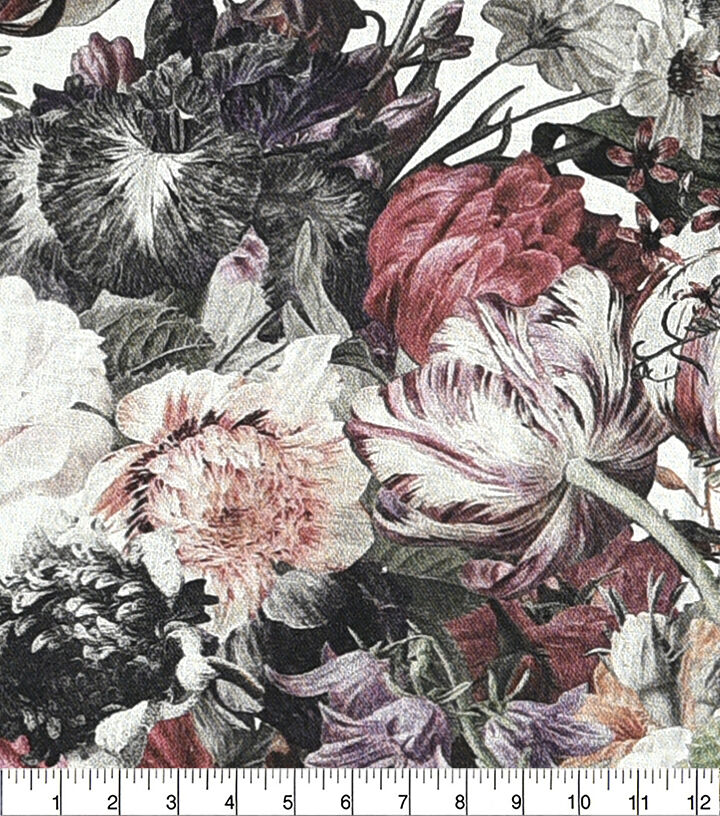 Floral Bouquets on Pink Premium Cotton Fabric