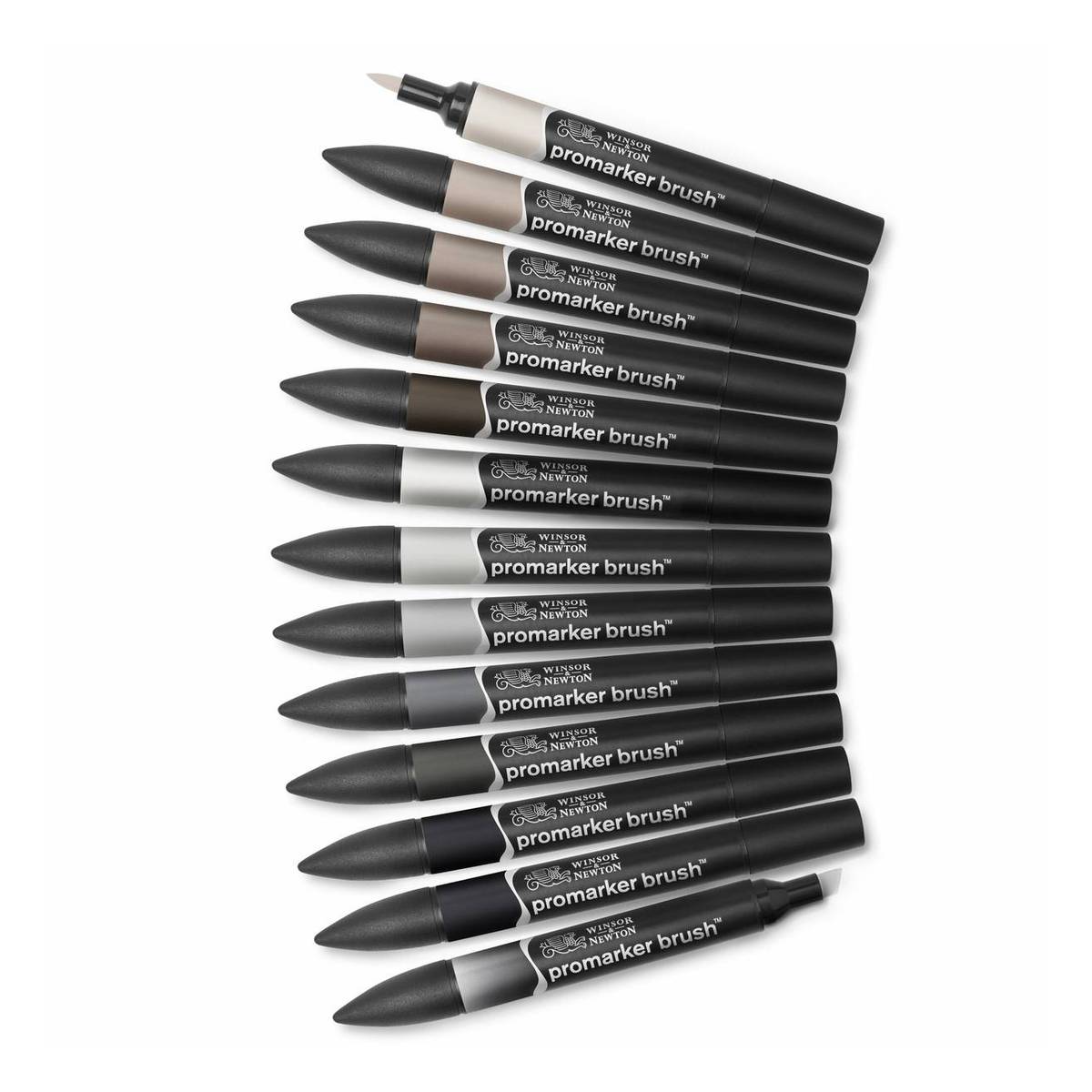Winsor & Newton Grey Promarker Brush 12 Pack