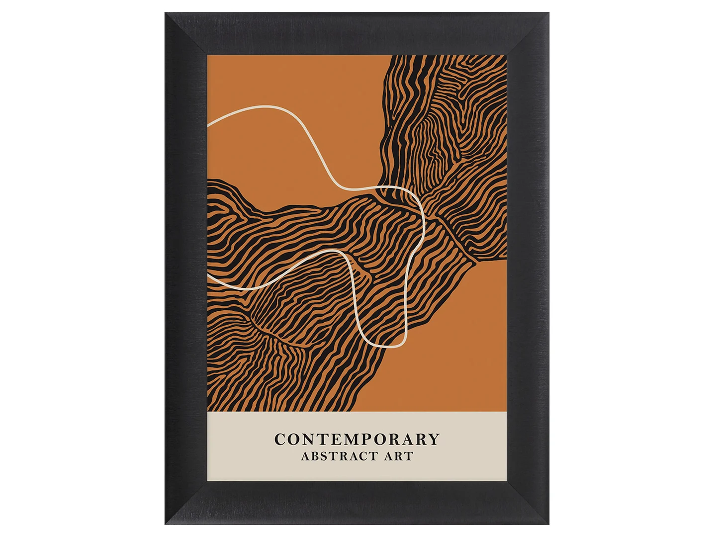 Obraz w ramie Orange Abstract Art 62x82 cm