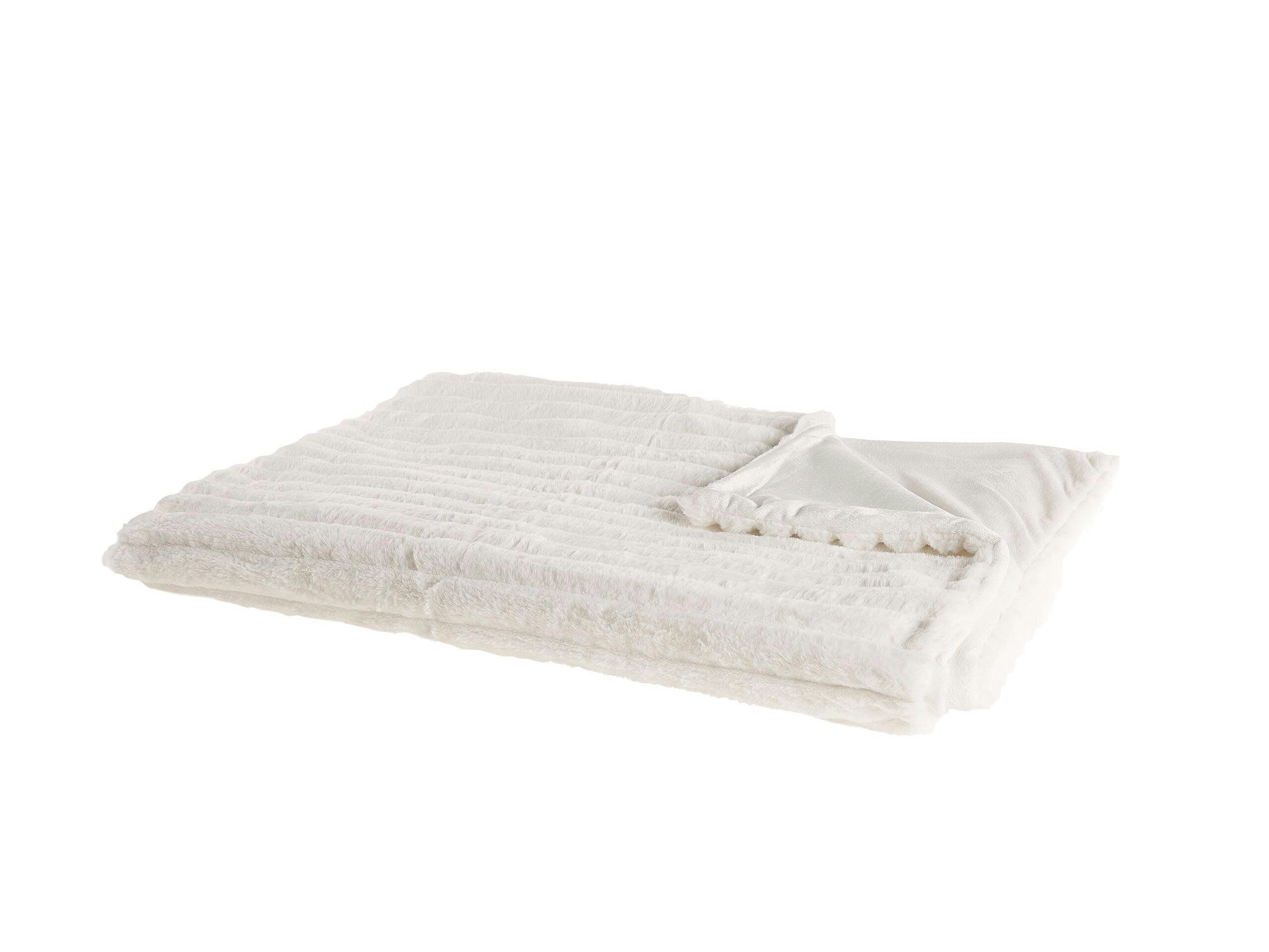 ABTEH - Couverture en polyester blanc 200x150cm