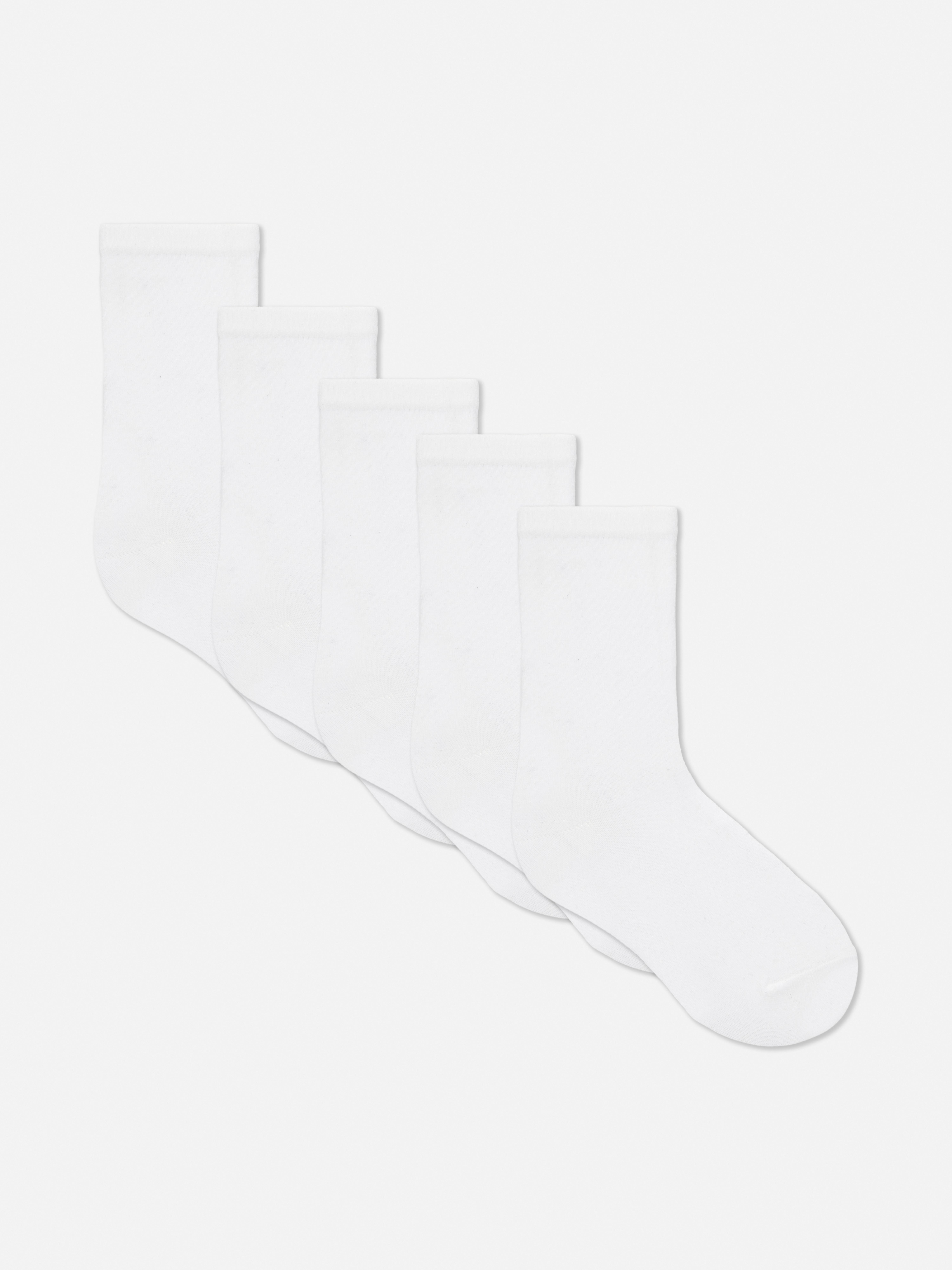 5-Pack Ribbed Crew Socks