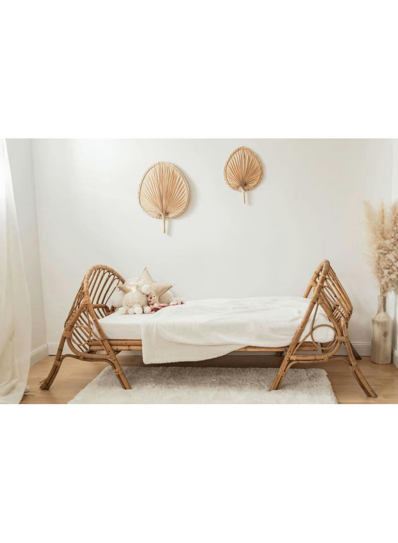 JUNE - Lit enfant en rotin naturel