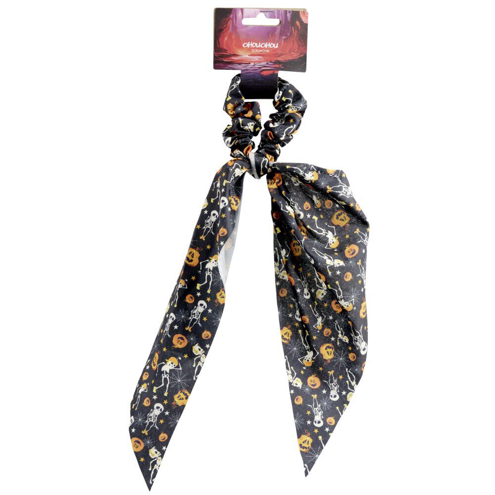 Chouchou foulard long Halloween L38cm (2 modèles)