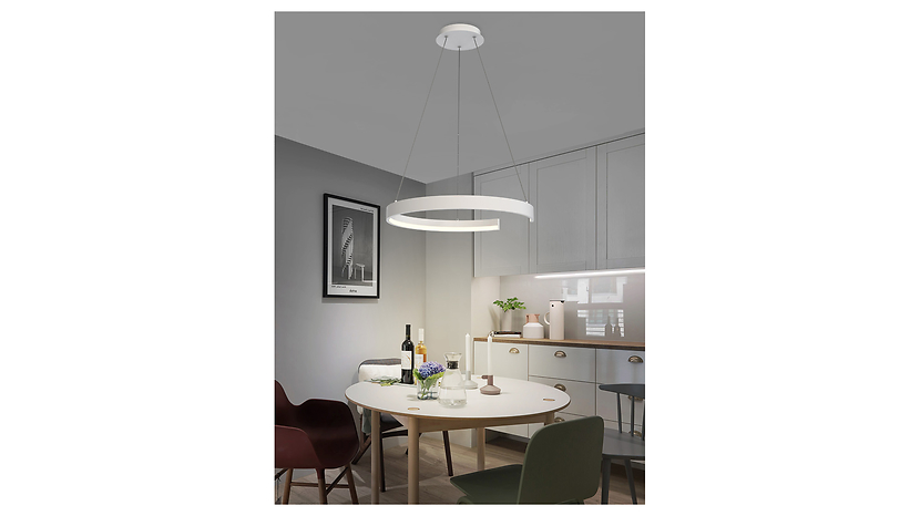 Lampa wisząca Fanne LED ze ściemniaczem biała