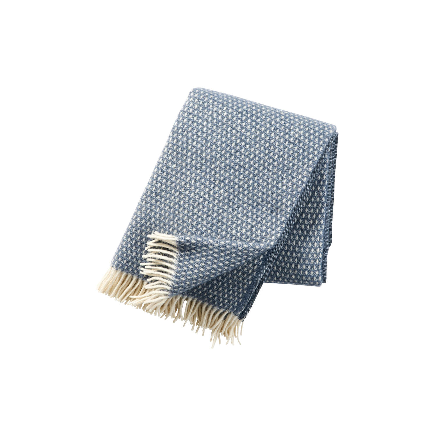 Knut Uld plaid, smokey blue