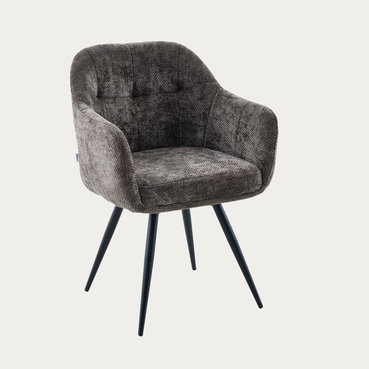 Krzesło COMODO w tkaninie brązowe 59x58x84 cm