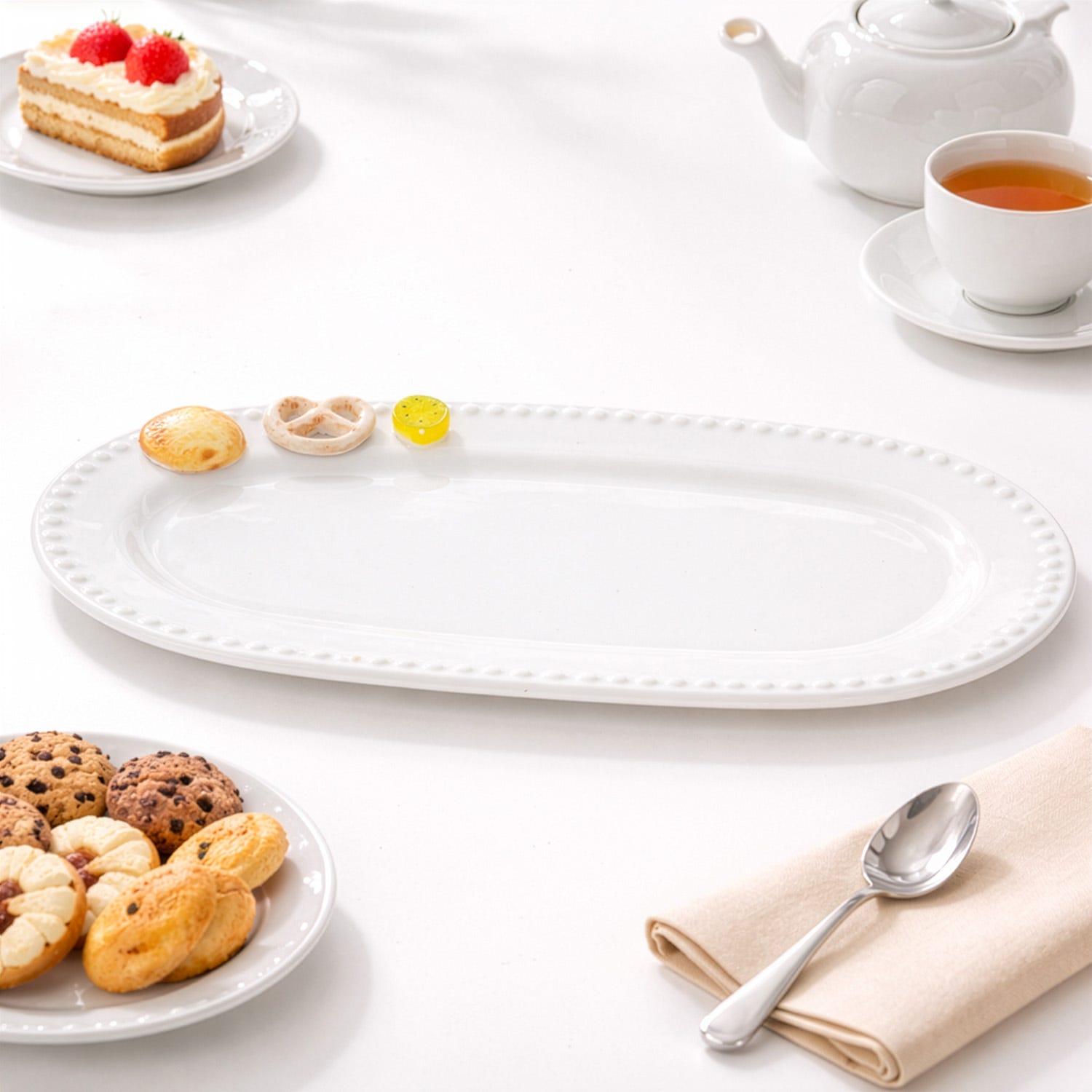 Piatto da portata ovale 33 cm ceramica Biscotti