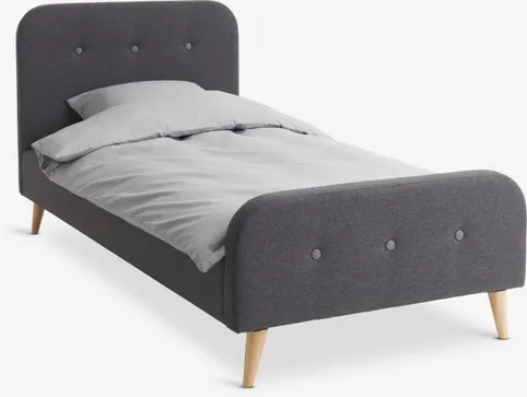 Sengeramme KONGSBERG 90x200 beige stof