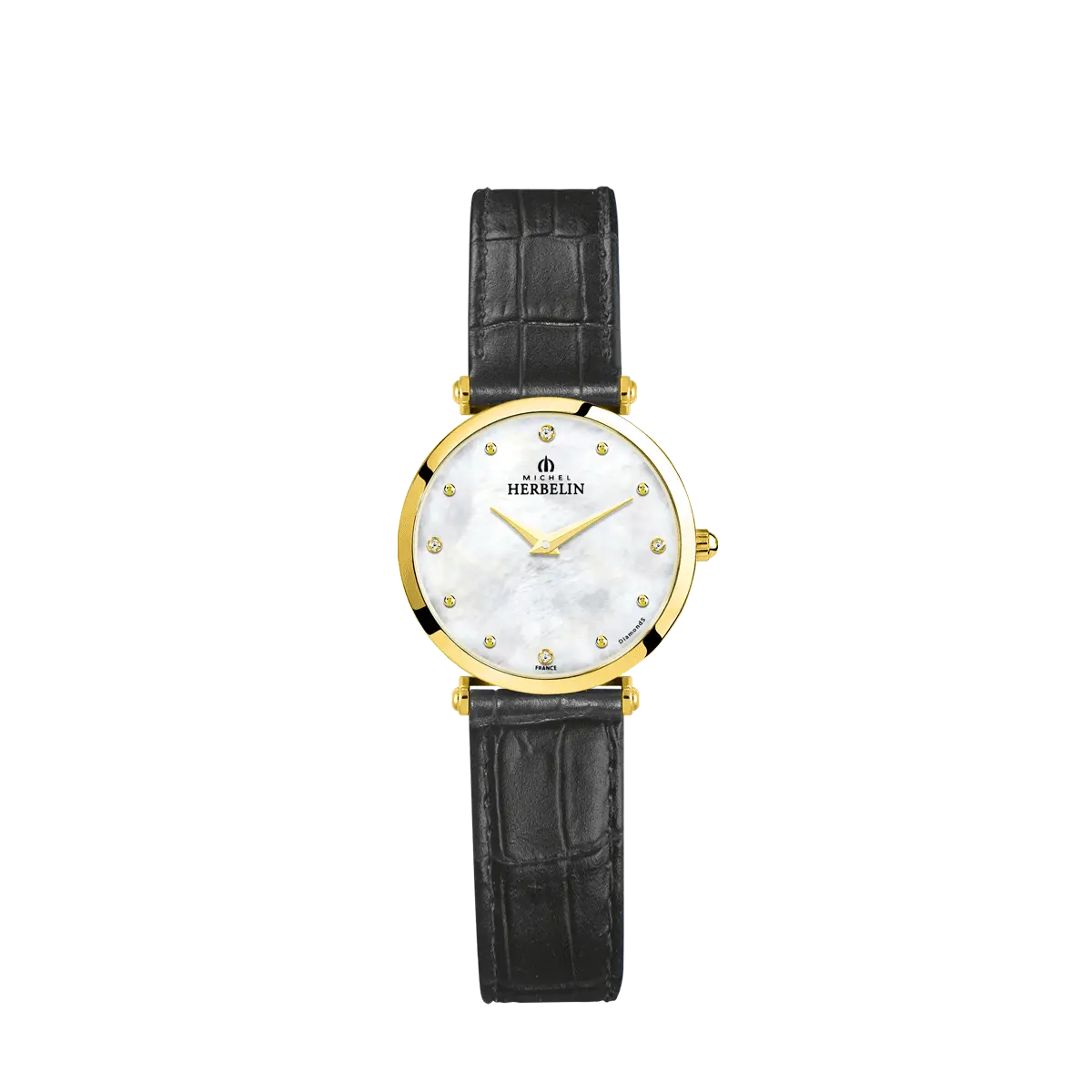 EPSILON – QUARTZ – PVD OR JAUNE & CUIR