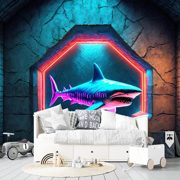 Feeby Fototapeta Rekin Zwierzęta Neon