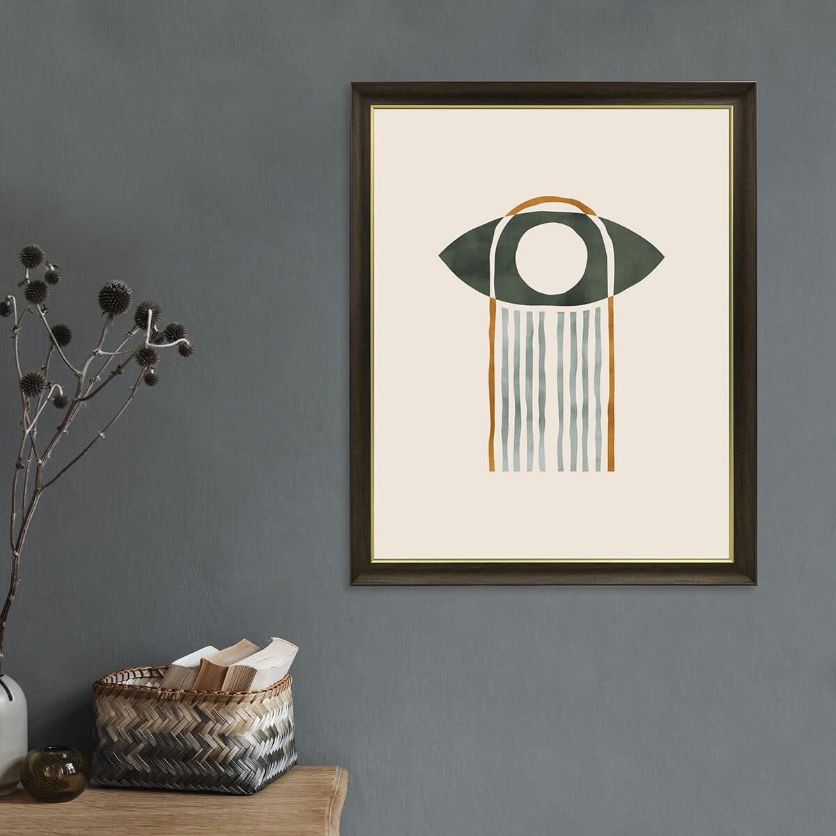 LUNA - Cadre photo ébène et doré 40x50 cm résine recyclée