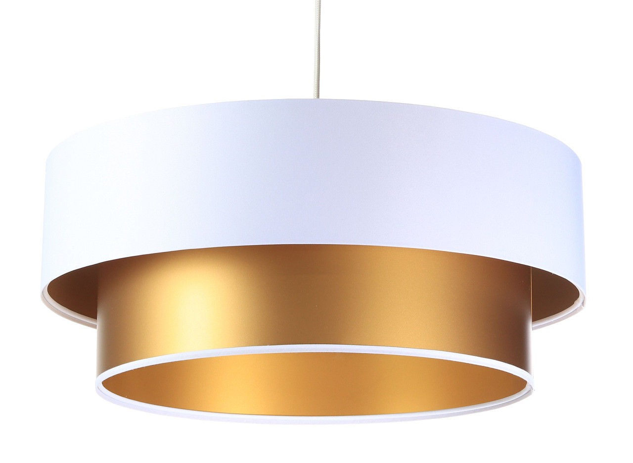 Lampa wisząca DOUBLE WHITE 50 biała/złota