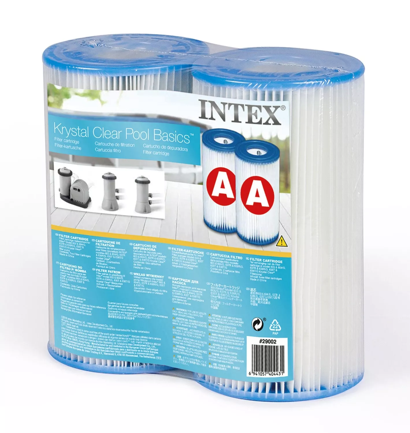 Filtr do pompy typ A zestaw 2 szt INTEX 29002