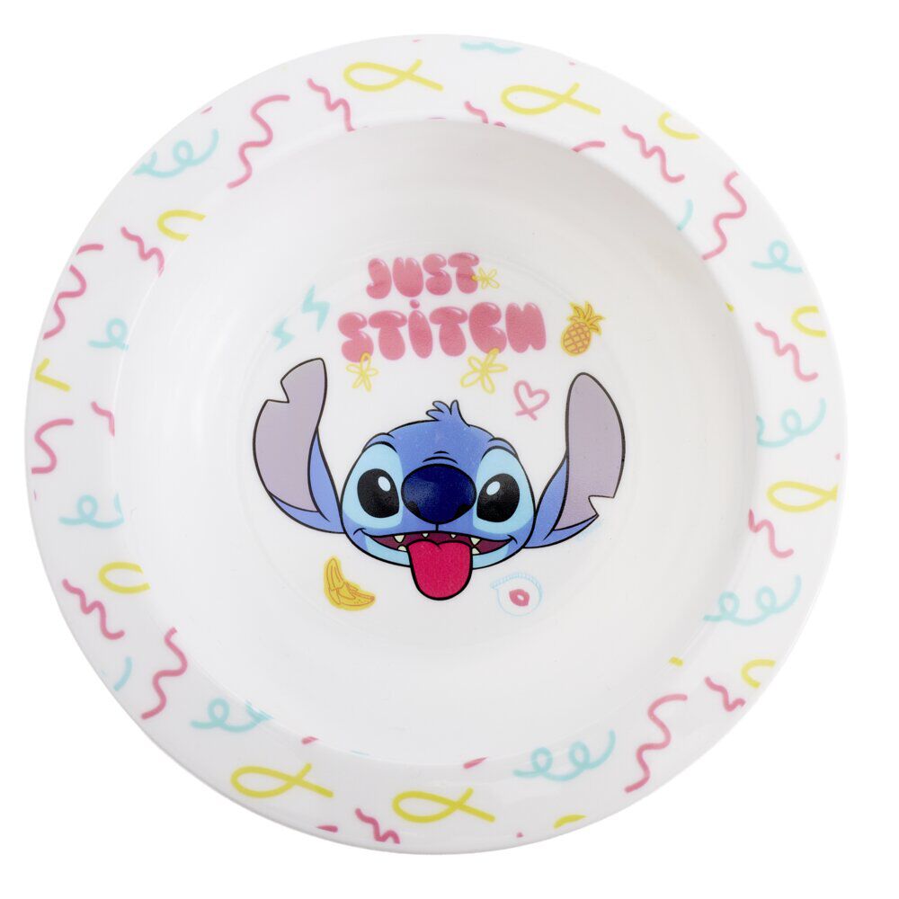Assiette creuse Stitch plastique blanc et multicolore Ø16cm