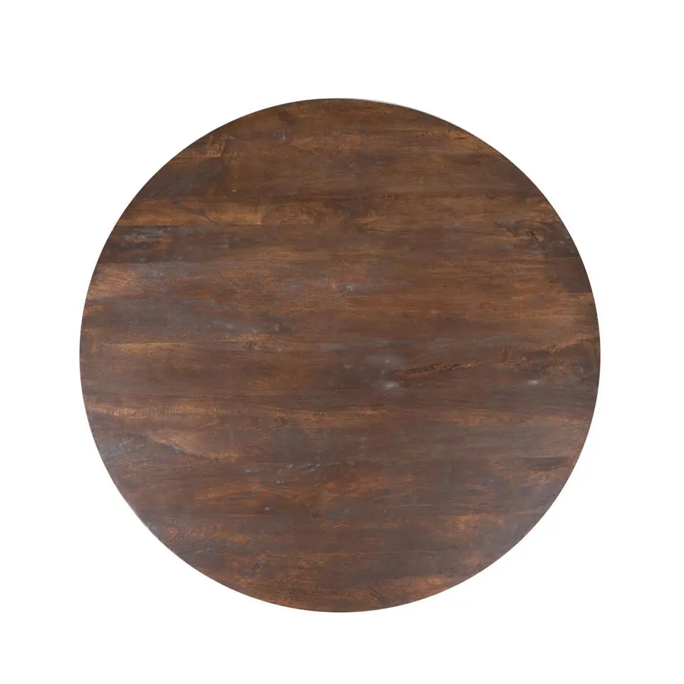 Eettafel Rond Bruin Hout - 150x150x76cm - Lima