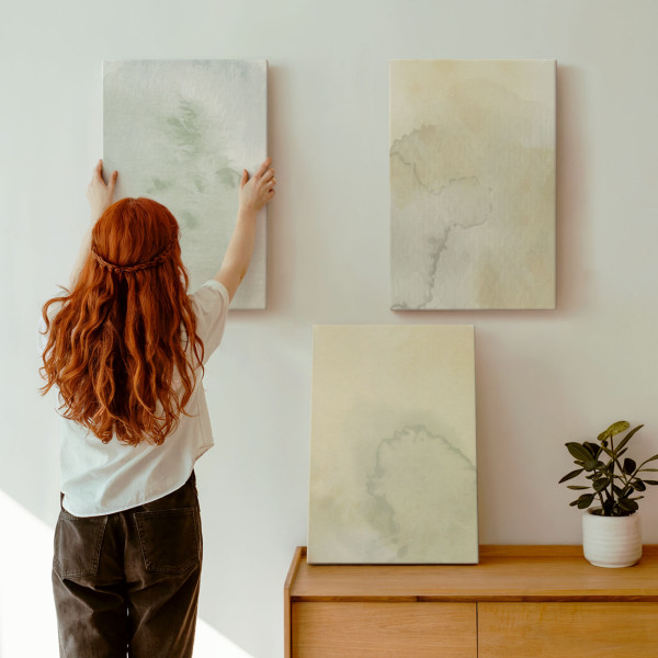 Obraz canvas 3 częściowy Akwarelowe faktury | 3x40x60 | Wallfluent