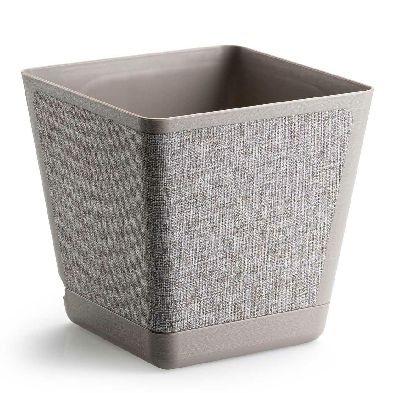 Doniczka Pilea Texelle taupe h18x18 cm