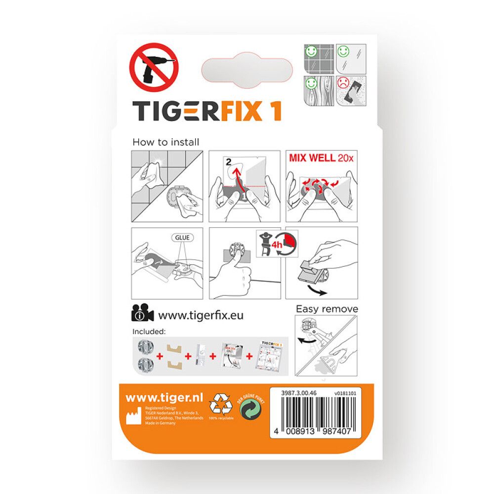 MONTERINGSSETT TIGER TIGERFIX 1 UTEN BORING