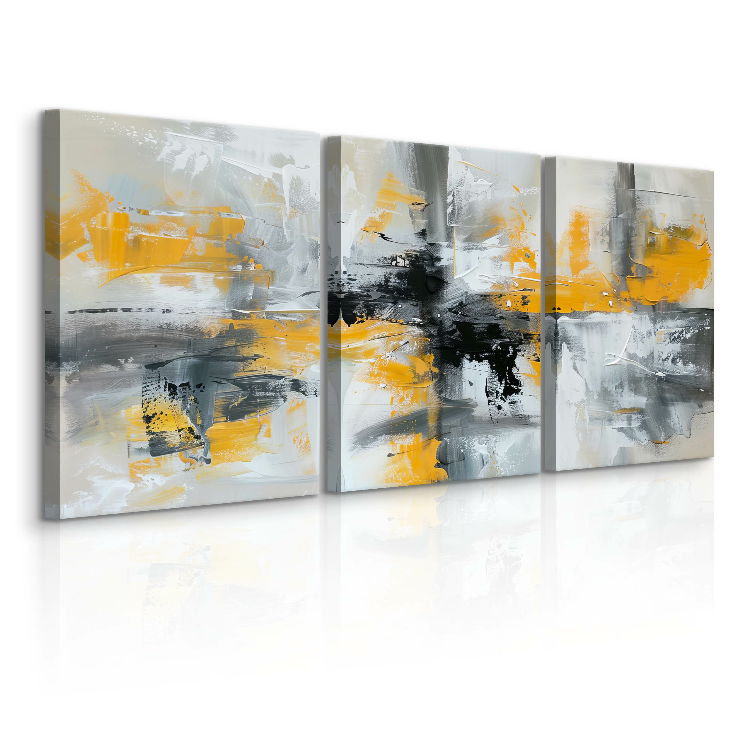 3x Obraz Set Imitacja Farby W Stylu Nowoczesnym 30x40cm