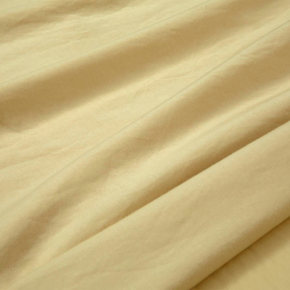 PALERME - Drap plat en satin de coton lavé jaune 240 x 300 cm
