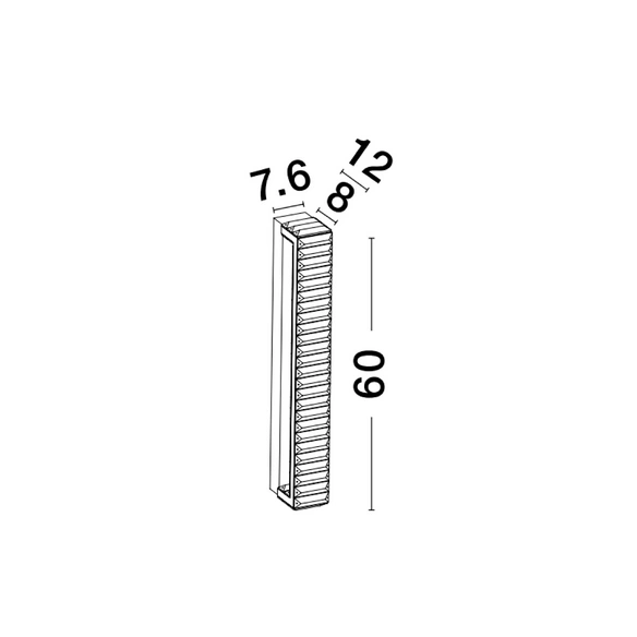 Wandleuchte »Aurelia «, LED, 19 W, Höhe: 60 cm, chromfarben