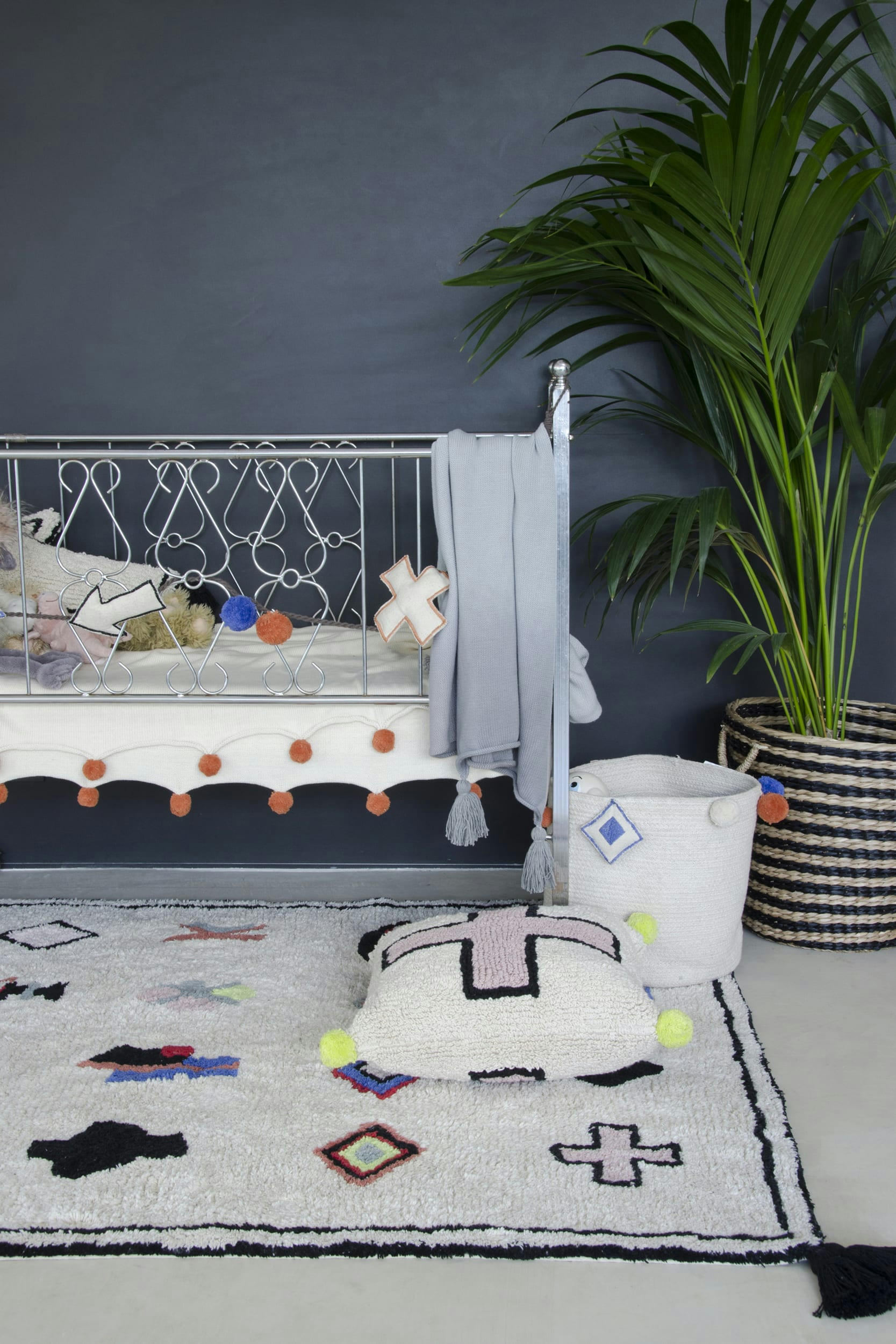 NAADOR - Tapis lavable en coton beige 140x200