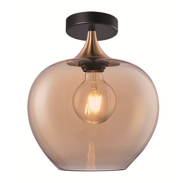 Freelight Freelight Plafondlamp Fresu Amber Glas Ø 24cm Fitting E27