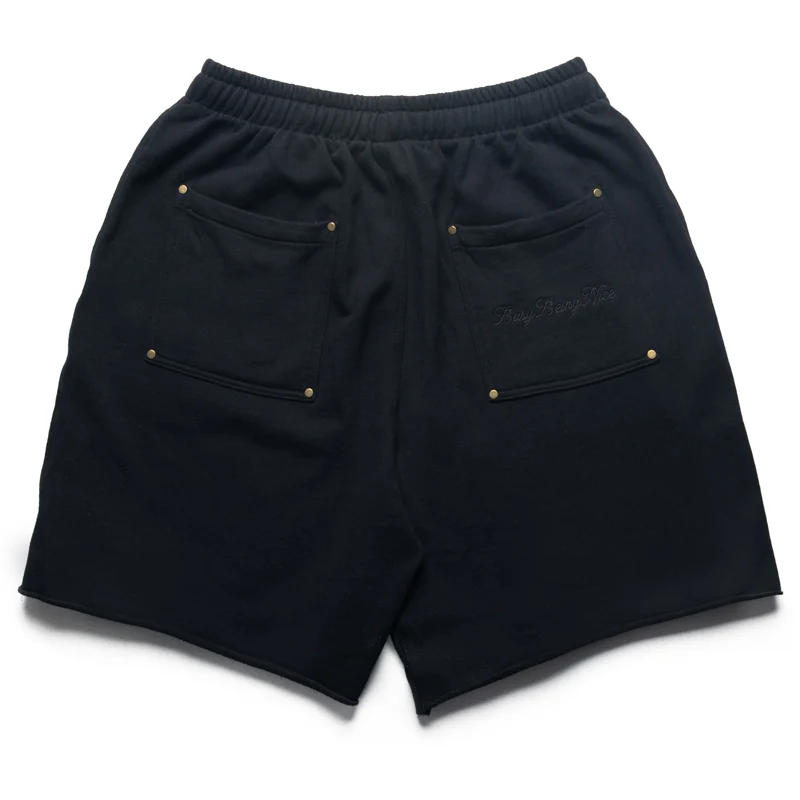 Politics Busy Being Nice Double Knee Fleece Short - Black