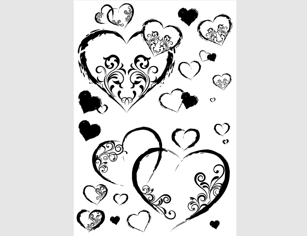 Wandtattoo Herzen
