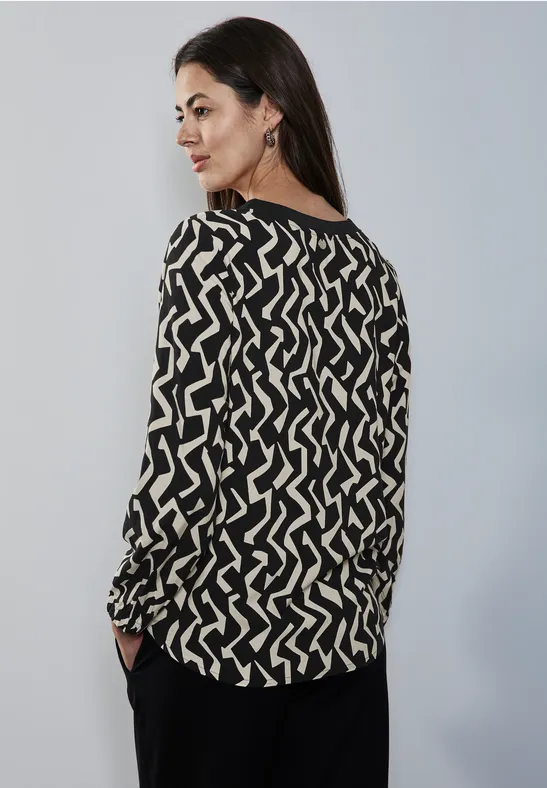 Gemusterte Bluse