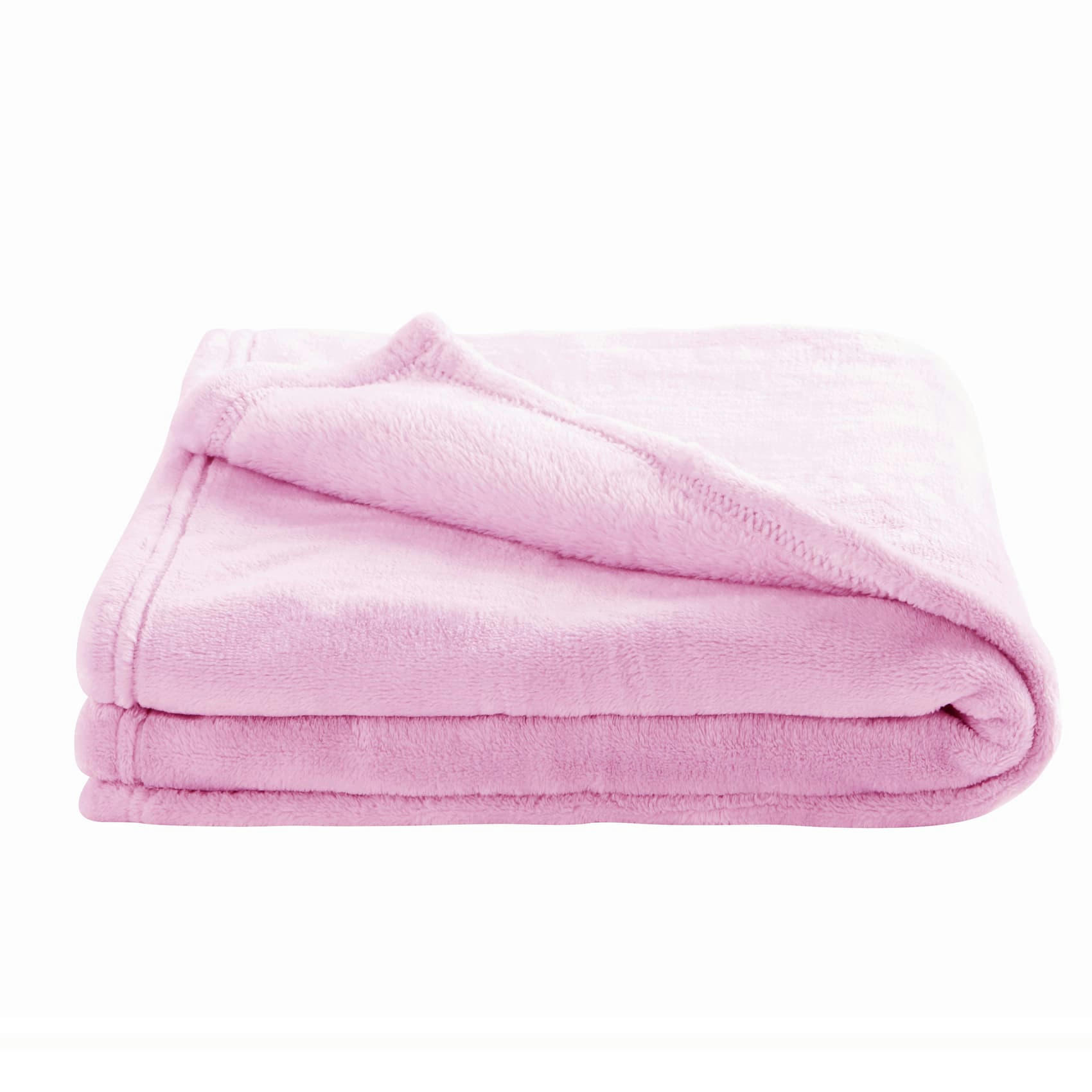 - Couverture enfant en microfibre rose clair 100x150 cm