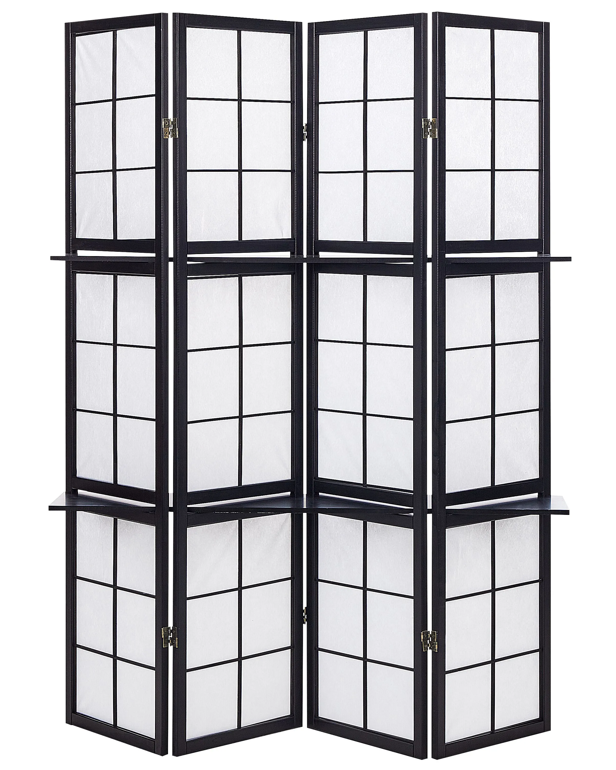 4 Panel Room Divider GOMAGOI Black 120 cm 170 cm